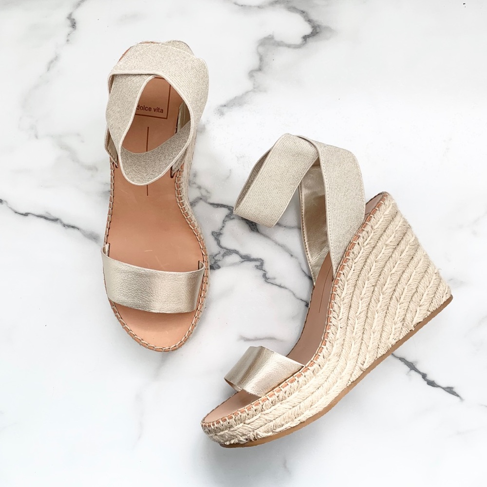 Dolce Vita Cream Espadrille Wedges